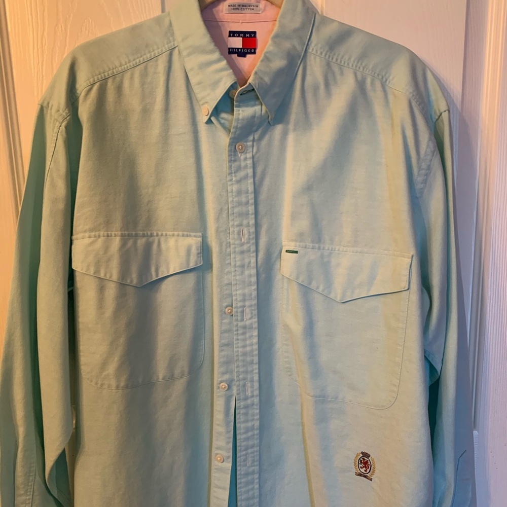 Men’s Tommy Hilfiger Mint Colored Dress Shirt